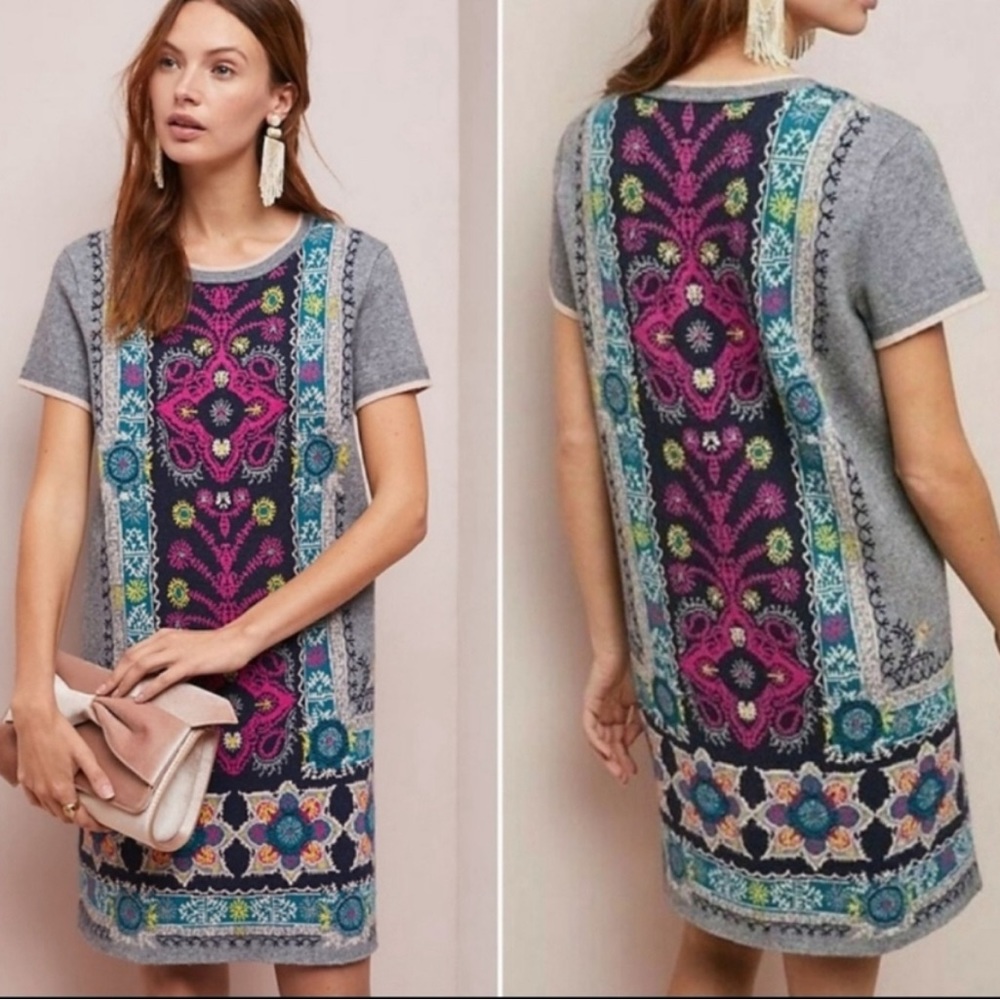 Like new Anthropologie Akemi+Kin Anthropologie Kaleidoscope Sweater Dress